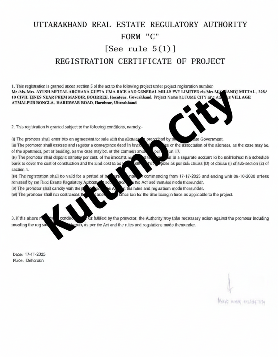 Government approved residential land documentation